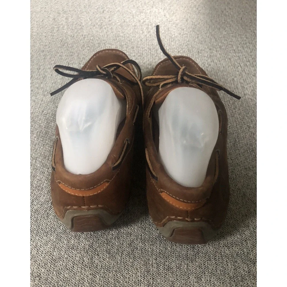 Timberland Classic Leather Boat Shoes Brown 2-Eye Deck Loafers 74017 Men's 8.5 M